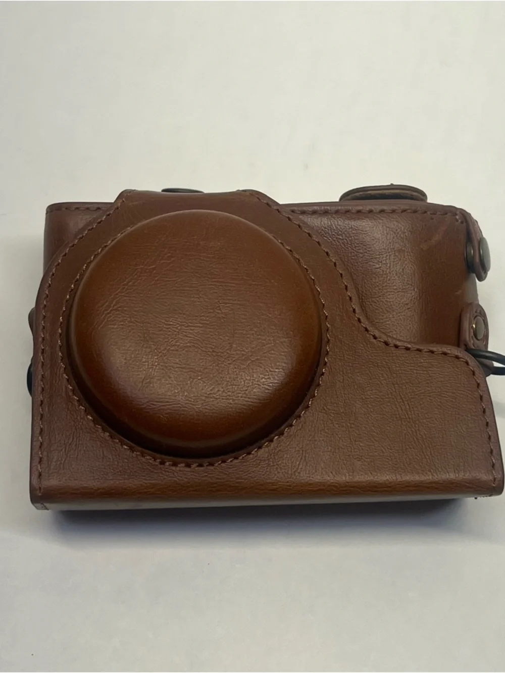 Brown Leather Retro Camera Case